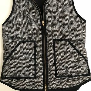 JCrew Herringbone quilted vest